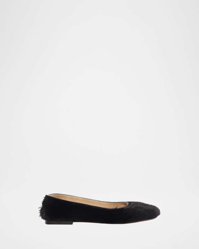 Pony Hair Ballerina Flats